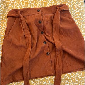 Corduroy mini skirt